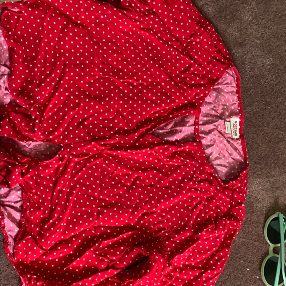 Crop ties polka dot shirt